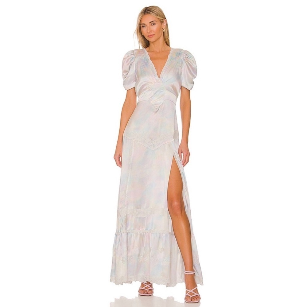 LoveShackFancy Quintessa Maxi Dress in Fairytale Tie Dye Size 0 NWT - Picture 4 of 13